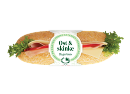 Fin Baguette med ost & skinke