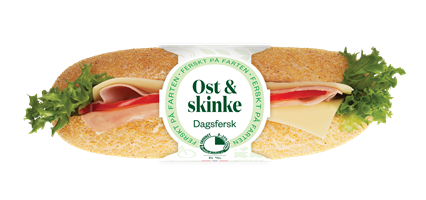 Fin Baguette med ost & skinke