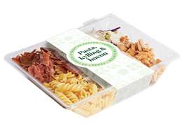 Kyllingsalat med bacon & pasta
