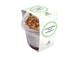 Chiapudding med bringebær